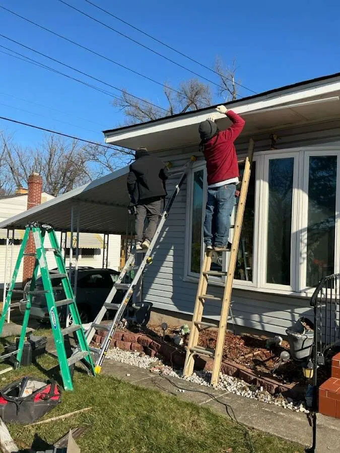 Restoration crew performing exterior repair in Royse City